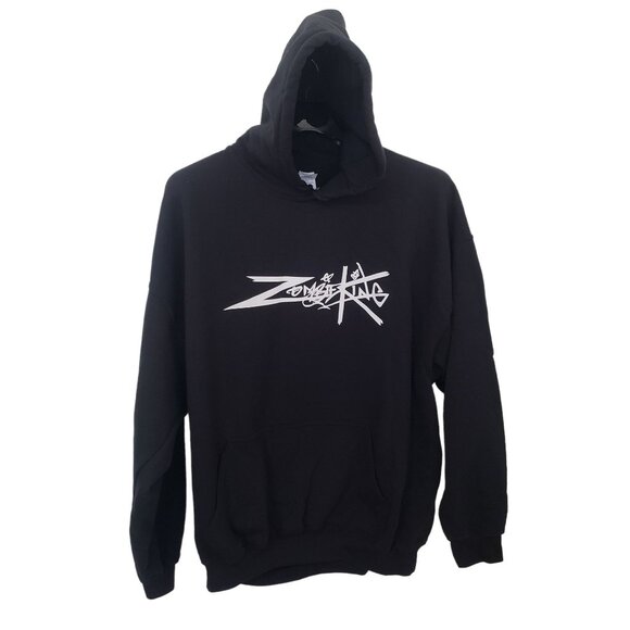 Zombie King Hoodie Sweatshirt Black Size 2XL - Picture 1 of 7